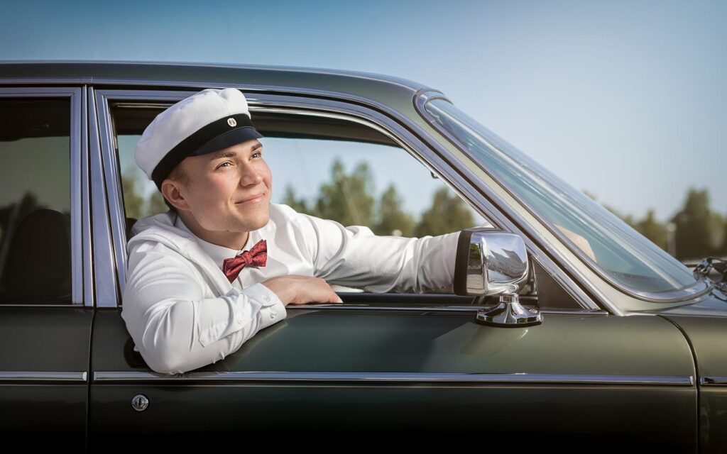 Ylioppilaskuvaus miljöössä